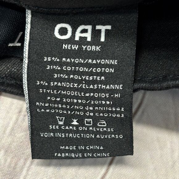 OAT New York Women Wide Leg Jeans Size 8/29 Black Denim D015 -15 - Picture 12 of 16